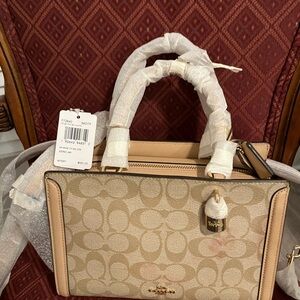 Elegant Beige and Cream Satchel